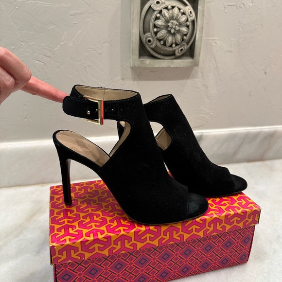 Tory Burch Black Suede Heels - Picture 8 of 8